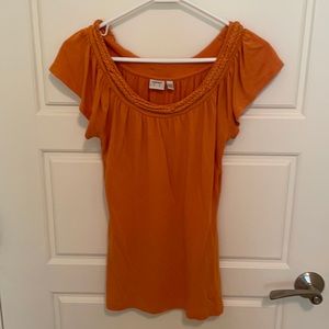 Esprit top with braided yoke